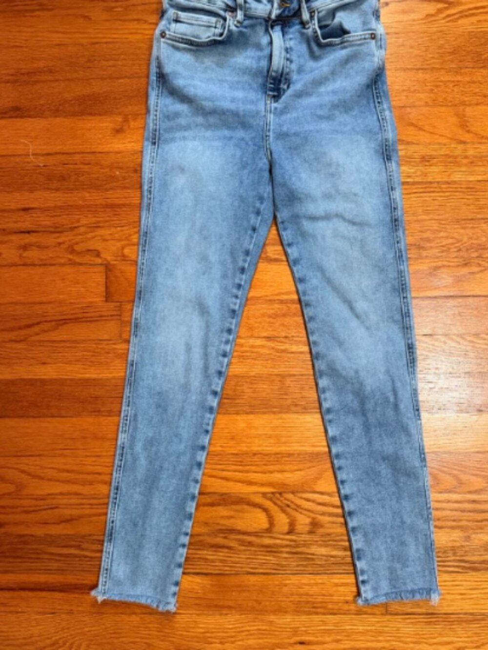 We The Free Free People Jeans Women’s 28 Light Wash High Rise Raw Hem Skinny